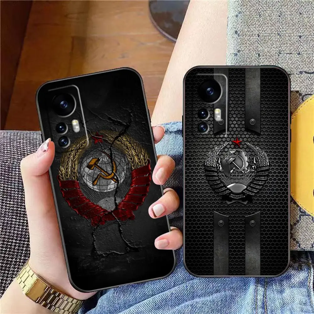 CCCP Two-Headed Eagle Flag Of Russia Phone Case For Xiaomi Mi 13 12 12X 12T 11 11T 10 9 8 Pro Lite Plus Case Funda Shell Capa