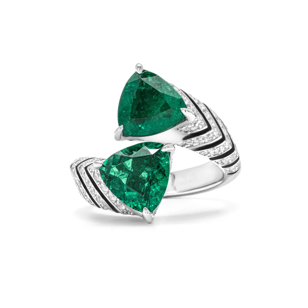 

New S925 Silver Ring High Carbon Diamond Wood Sasa Green Fashion Jewelry Versatile Jewelry for Girls Ring Wedding Jewelry