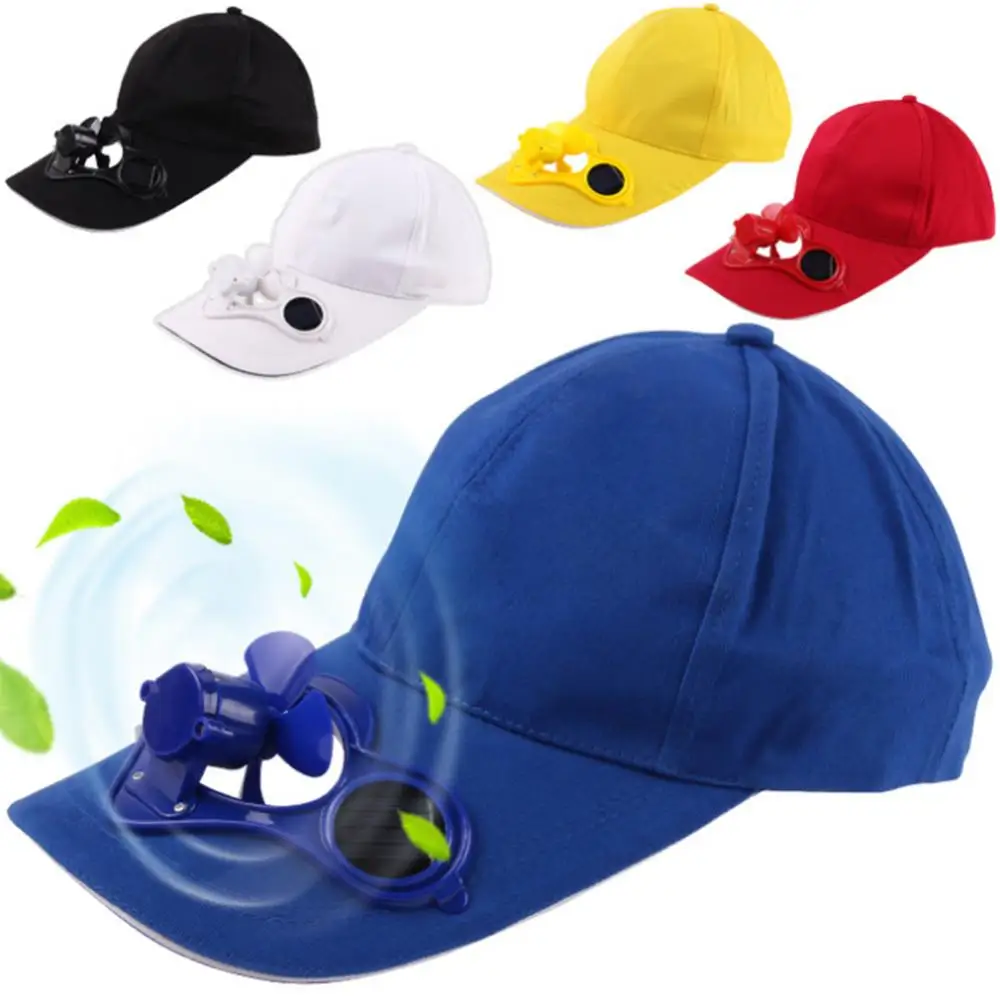 Summer Unisex Outdoor Sports Baseball Caps Hats with Solar Power Cooling Fan Fishing Caps  Camping Hiking Sports Hats Sun Hats