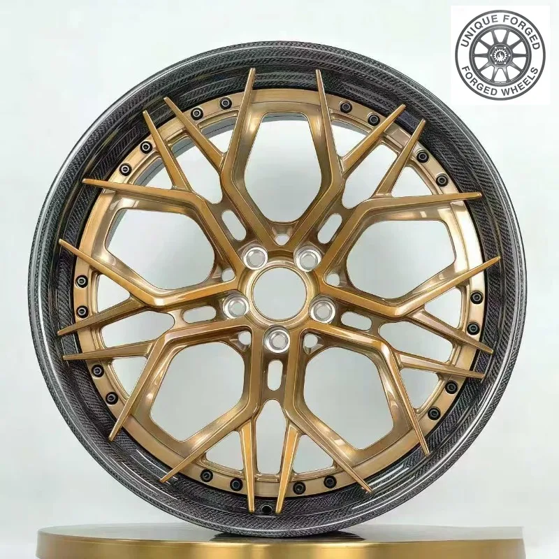 26 Style Rs6 Rs5 A4 18 19 20 21 22 24 Inch 2‑piece Bronze 5x130 5x114.3 5x112 Carbon Fiber Alloy Custom Forged Wheels For Lexus