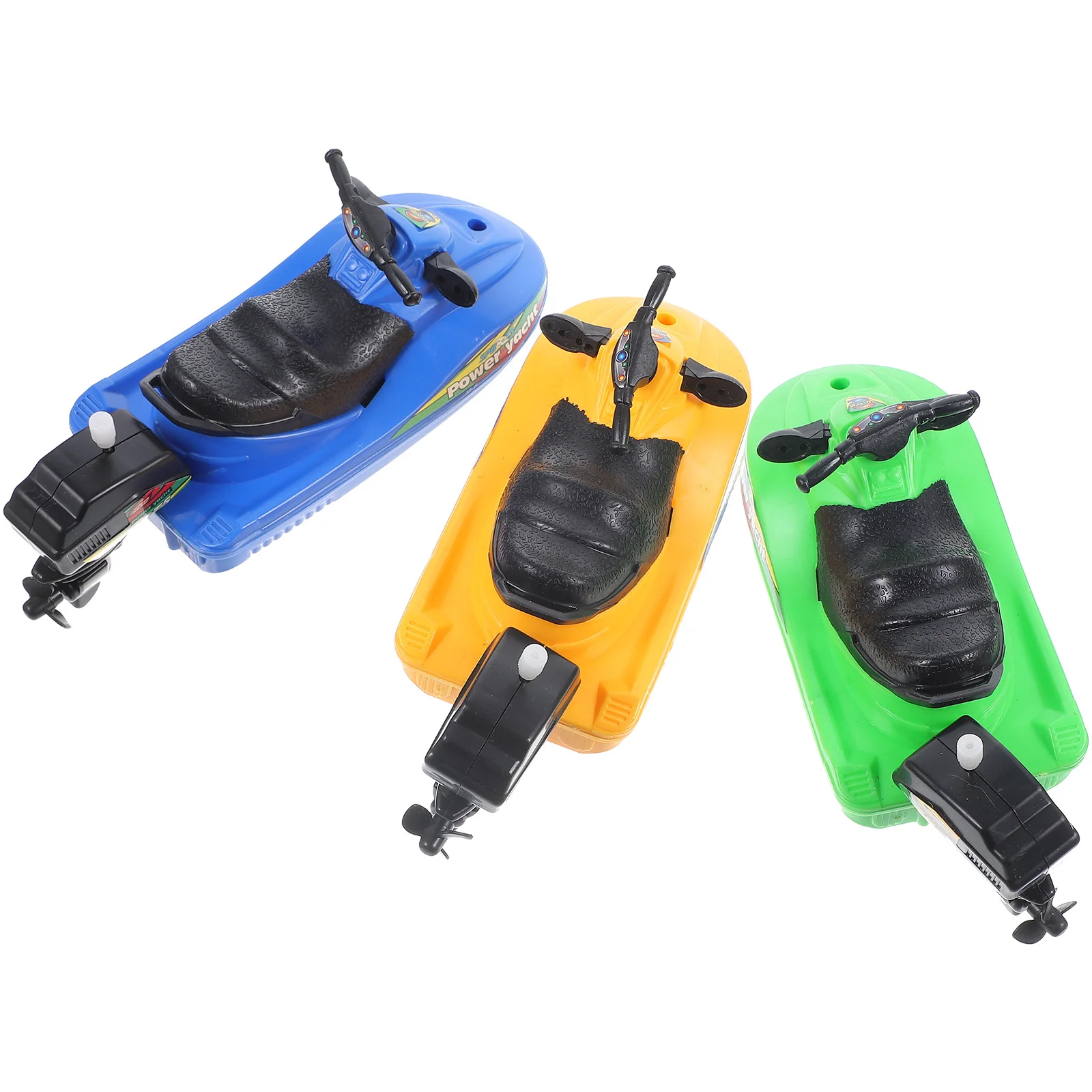 

KICHOUSE 3Pcs Wind Up Motor Boat Toy Model for Bath Pool Water Play Speed Yacht Plastic Mini Boat Kids Swimming Pool Game