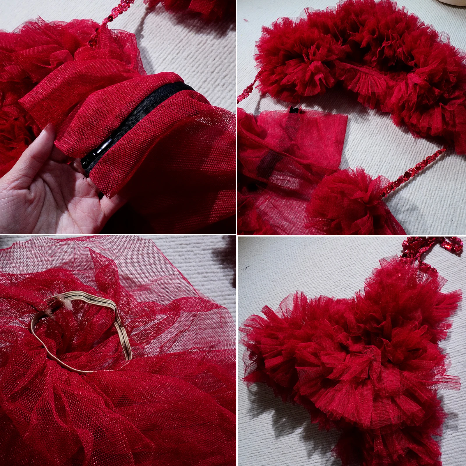 Kobiety czerwona siatka przezroczysta 3-częściowy kapelusz top szorty piosenkarka występ taneczny festiwal strój klub nocny Bar Rave kostiumy DS