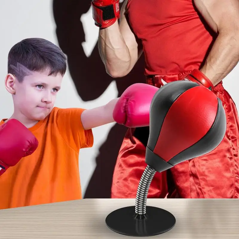 Desktop Punching Bag Boxing Ball Stress Relief Fighting Speed Reflex Training Punch Ball With Strong Suction Cups For Desk