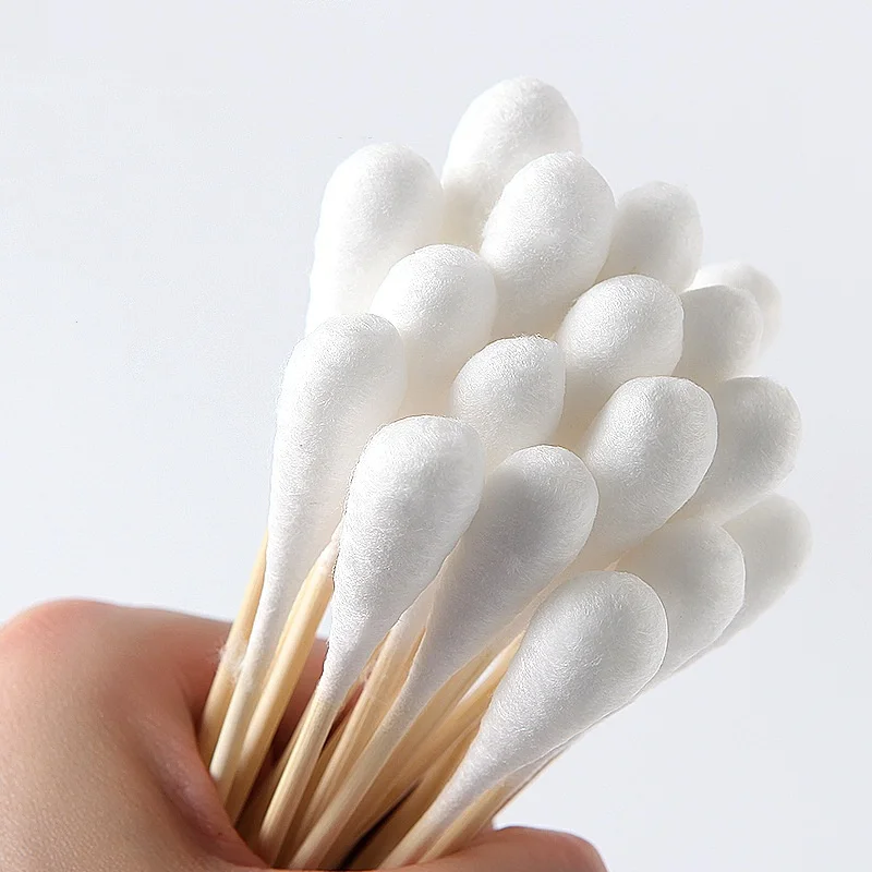 200pcs 20cm/7.87in Long Medical Large Head Cotton Swabs, Gynecological Sterile Disinfection, Degreasing Cotton Swabs