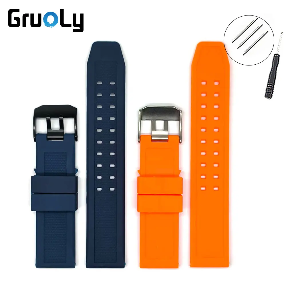 Silicone Rubber Straps For Luminox Military 7251 3050 Watchband 23mm Universal Wrist Band Waterproof Bracelet Belt Accessory