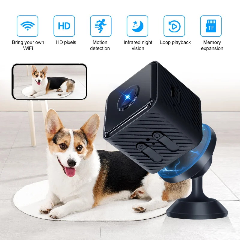 

Support TF Card Wireless Camera Wireless Night Vision Camera DV Camcorder Ip Cctv Wifi For Security Chamber Pet Monitor 1080p