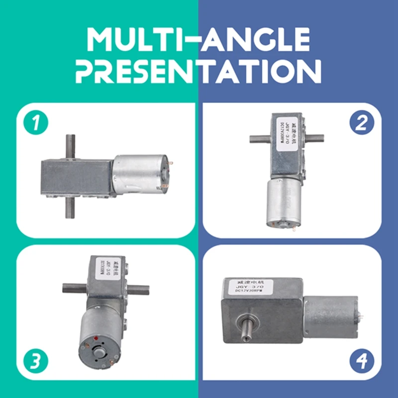 JGY370 DC Motor  12V 30RPM Reduce Speed Motor With High Torque Turbo Worm Geared