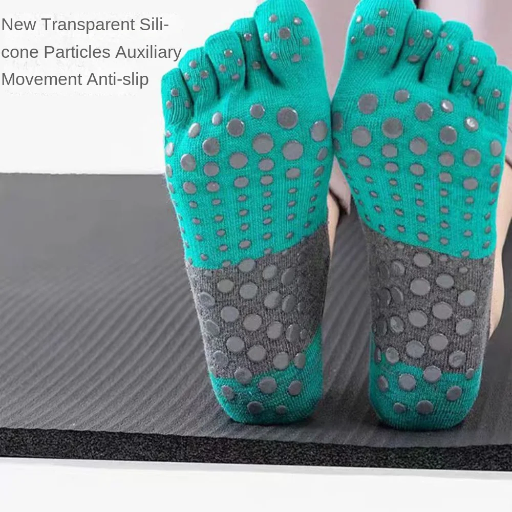 عارية الذراعين منخفضة الكاحل السيدات اليوغا الجوارب قارب جورب تنفس خمسة أصابع الجوارب مع شريط مرن عدم الانزلاق جوارب بيلاتيس الصالة الرياضية