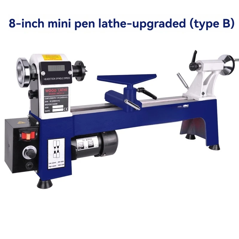 2025 Woodworking Lathe Small DIY Pen Making Multifunctional Micro Mechanical Equipment 8-inch Small Wood Spinning Machine