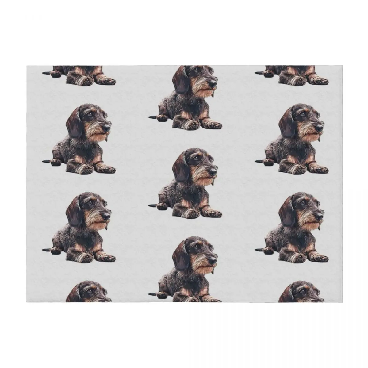 

Dachshund Wire Haired Throw Blanket Furrys Thermals For Travel Soft Plush Plaid Cute Plaid Blankets