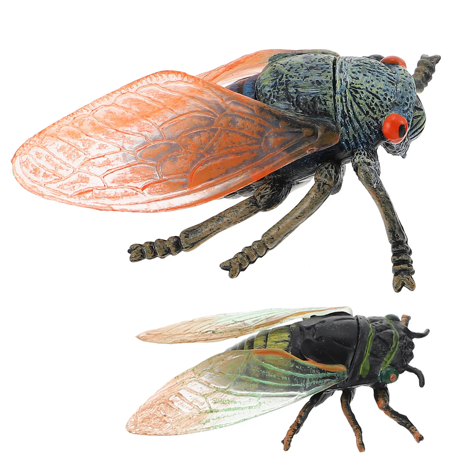 

2Pcs Realistic Cicadas Animals Educational Plastic Fake Insects for Children Natural Learning Fun Toys Simulation Cicadas Toys