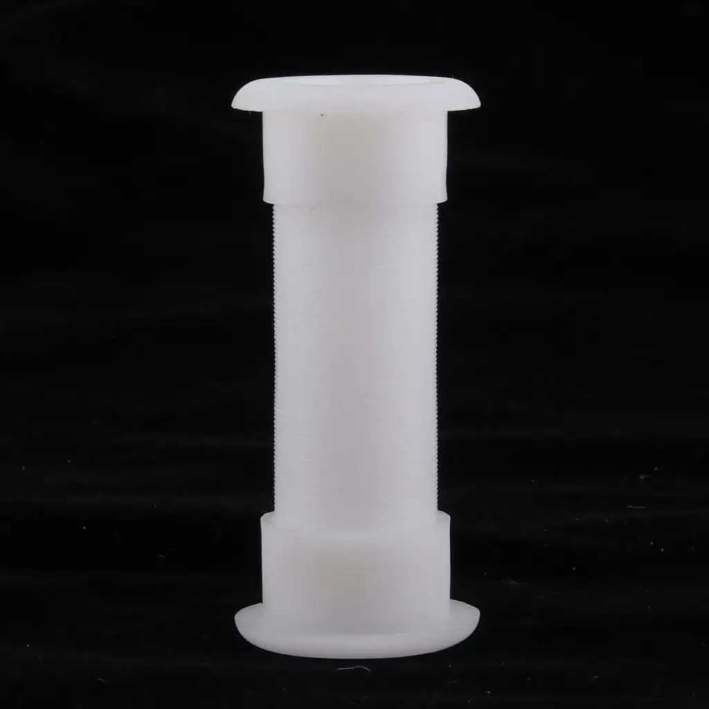 Marine Thru-hull Fitting Plastic Deck Scupper Drain Tube White Connector for Boat Stern Planks and Railing Bracket