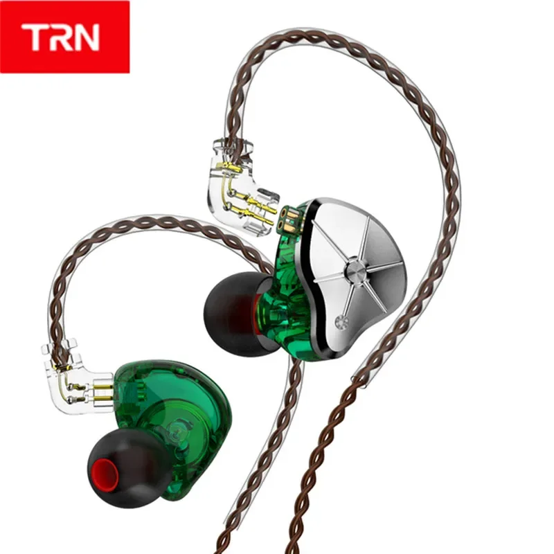 TRN STM 1BA+1DD Hybrid Metal In Ear Earphone IEM HIFI DJ Monitor Running Sport Earphone Earplug Headset V80 ZS10 PRO VX CA16 ST1