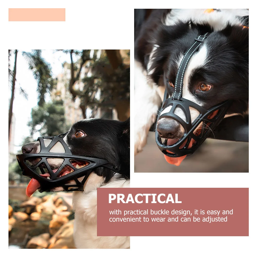 Muzzle Dog Mouth Mask for Dogs Basket Anti-bite Head Face Cover with Buckle Design Large