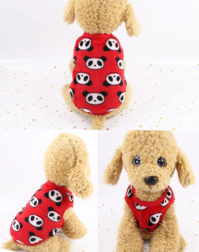 Cute Dog Clothes Winter Vest For Small Dogs Cats Warm Pets Sweater Soft Flannel Puppy Puffer Jacket Dog Accessories Supplies xxs