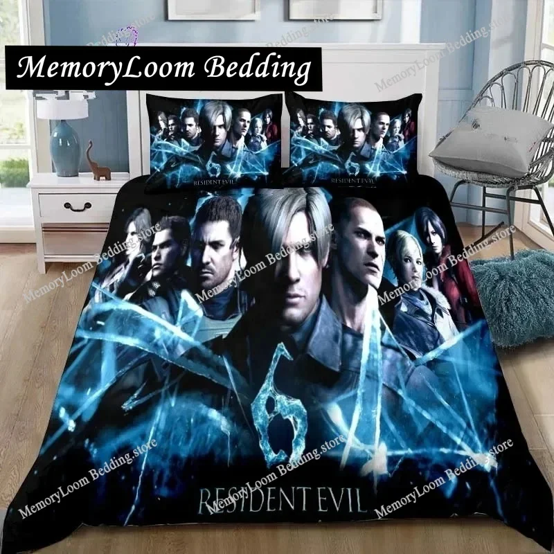 

3D Print R-Resident Evil Games Gamer Bedding Set Single Twin Full Queen King Size Bed Set Adult Kid Bedroom