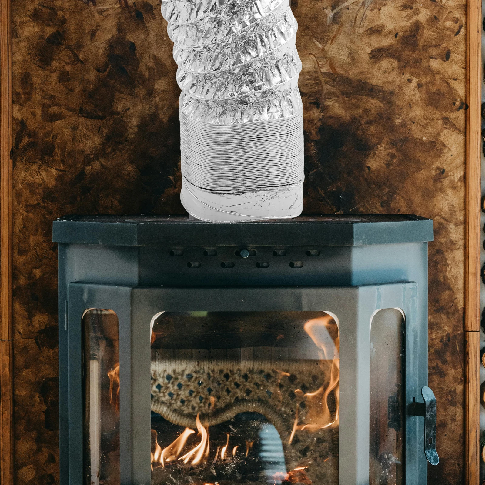 

2m Flame Retardant Aluminum Foil Vent Hose Flexible Duct Ventilation Exhaust Dryer Hose Hvac 180mm Diameter Silver