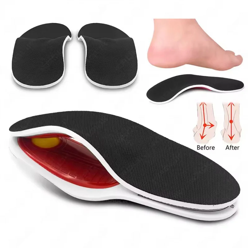 1-6Pairs Foot Care Fasciitis Relief Breathable Insole Orthopedic Sport Insole Arch Support Flat Feet Insert Orthotic Cushions