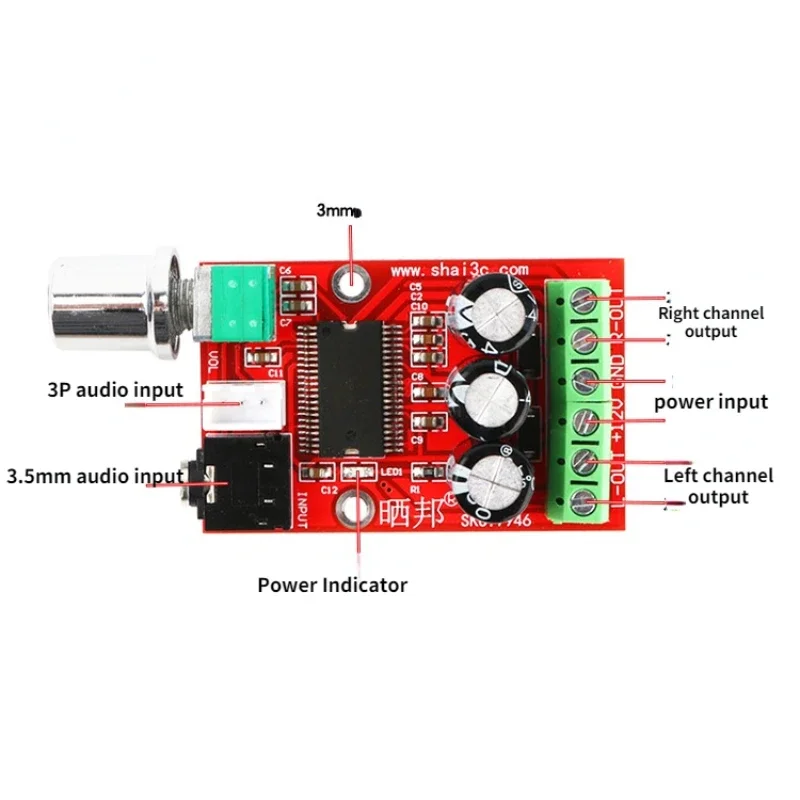 Sotamia-デジタルパワーアンプボード,デュアルチャネル,12wx2,高解像度,クラスd,ステレオオーディオ,12vモジュール,スマートホーム