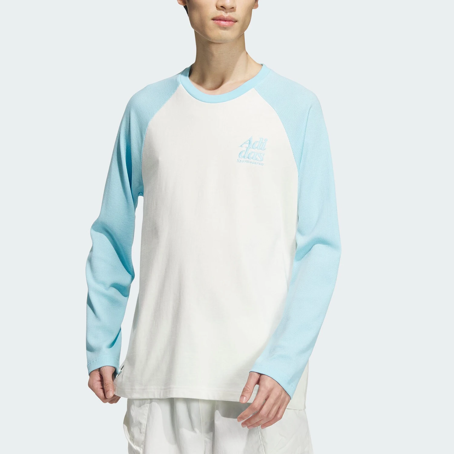 Adidas genuine M LOGO TEE3 Men's Sports Patch Long Sleeve T-Shirt JI9826