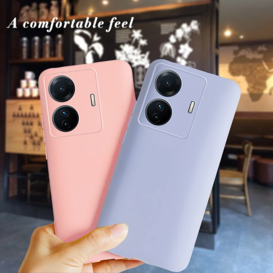 Candy Color Silicone Case For Vivo S15e 5G IQOO Z6 Pro 2022 T1 Pro Phone Case Soft TPU Shockproof Cover For Vivo T1 Pro V2151