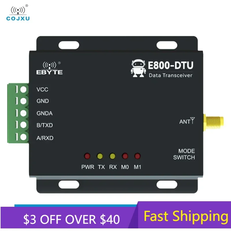 RS485 LoRa Modem Rádio Digital Industrial 433MHz 20dBm FEC Transmissor Sem Fio COJXU 3km Módulo LoRa de Longa Distância