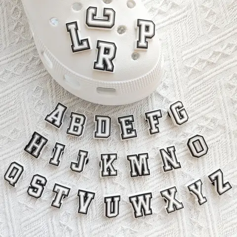 26/28/54Pcs Alphabet Shoe Charms For Crocs , Shoes Decoration Party Birthday Gifts For Men Women