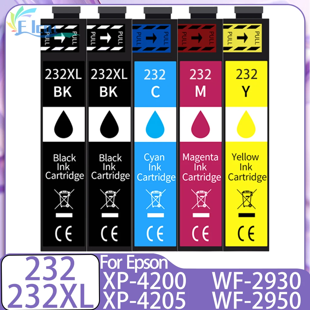 

232XL 232 T232 T232XL Ink Cartridge Compatible For Epson XP-4200 XP-4205 WF-2930 WF-2950 Printer Ink Cartridge North America