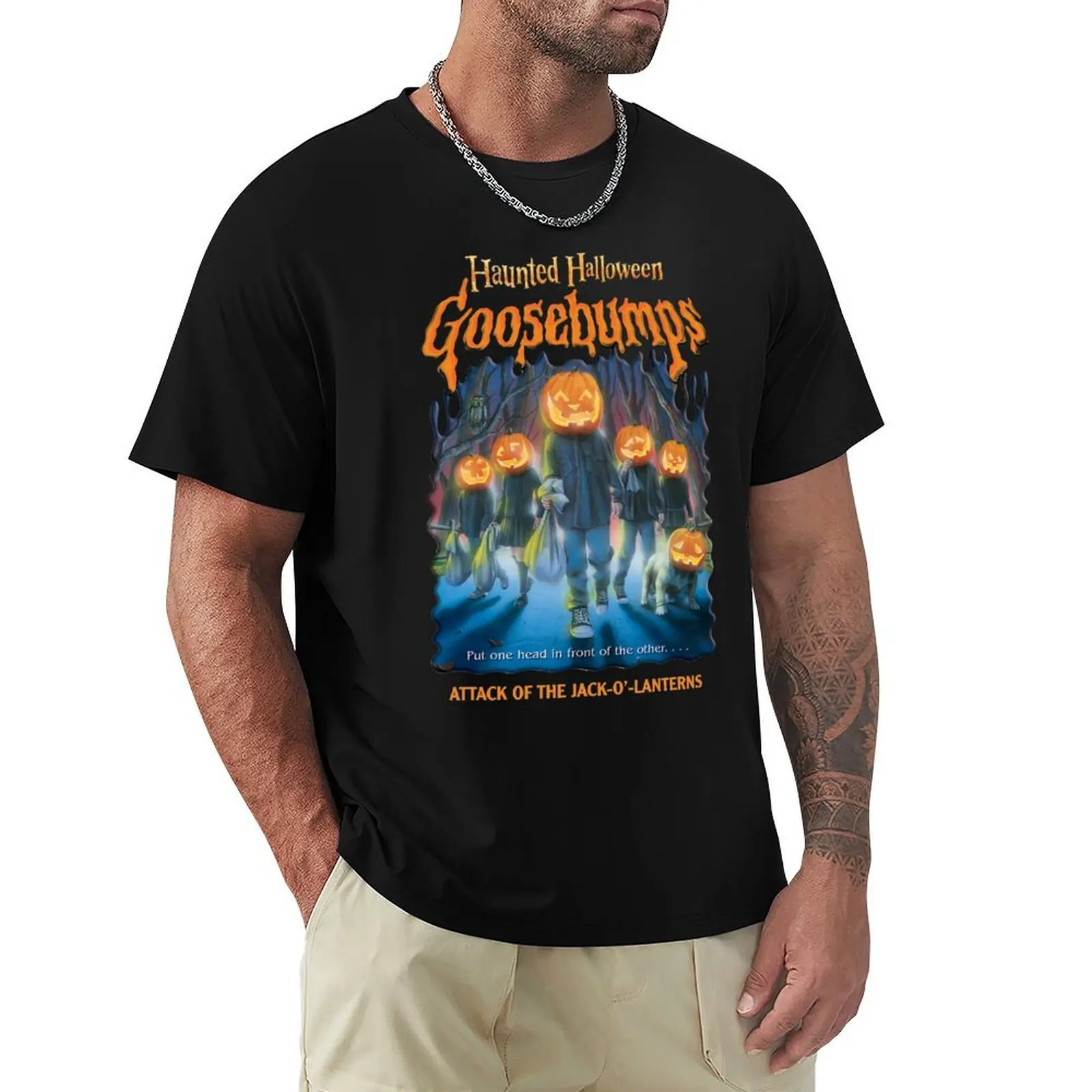 Haunted Hallowen Goosebumps T-Shirt Casual Light Summer Short Sleeve Top
