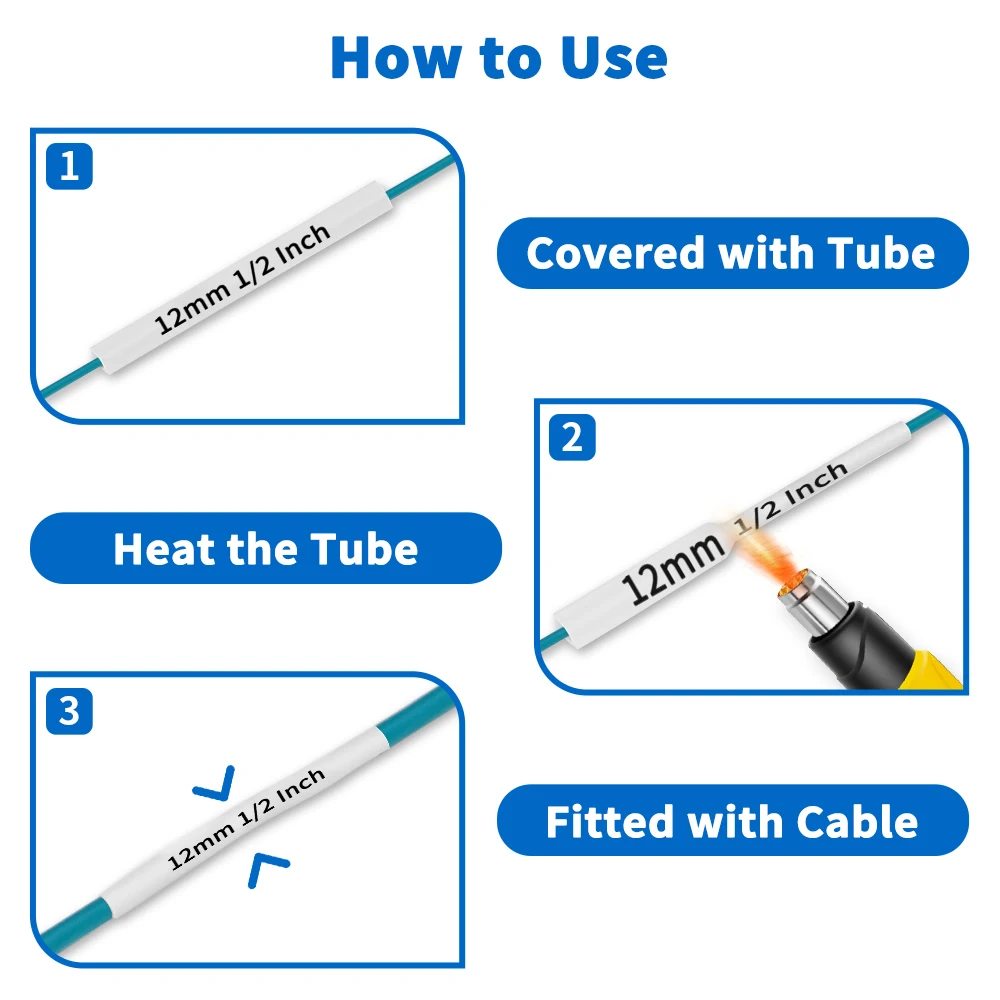 For Brother Heat Shrink Tube Tape HSe231 HSe221 HSe211 HSe631 HSe621 HSe611 for Brother Label Printer PTE300 PTE500W E500 P900 - Image 4