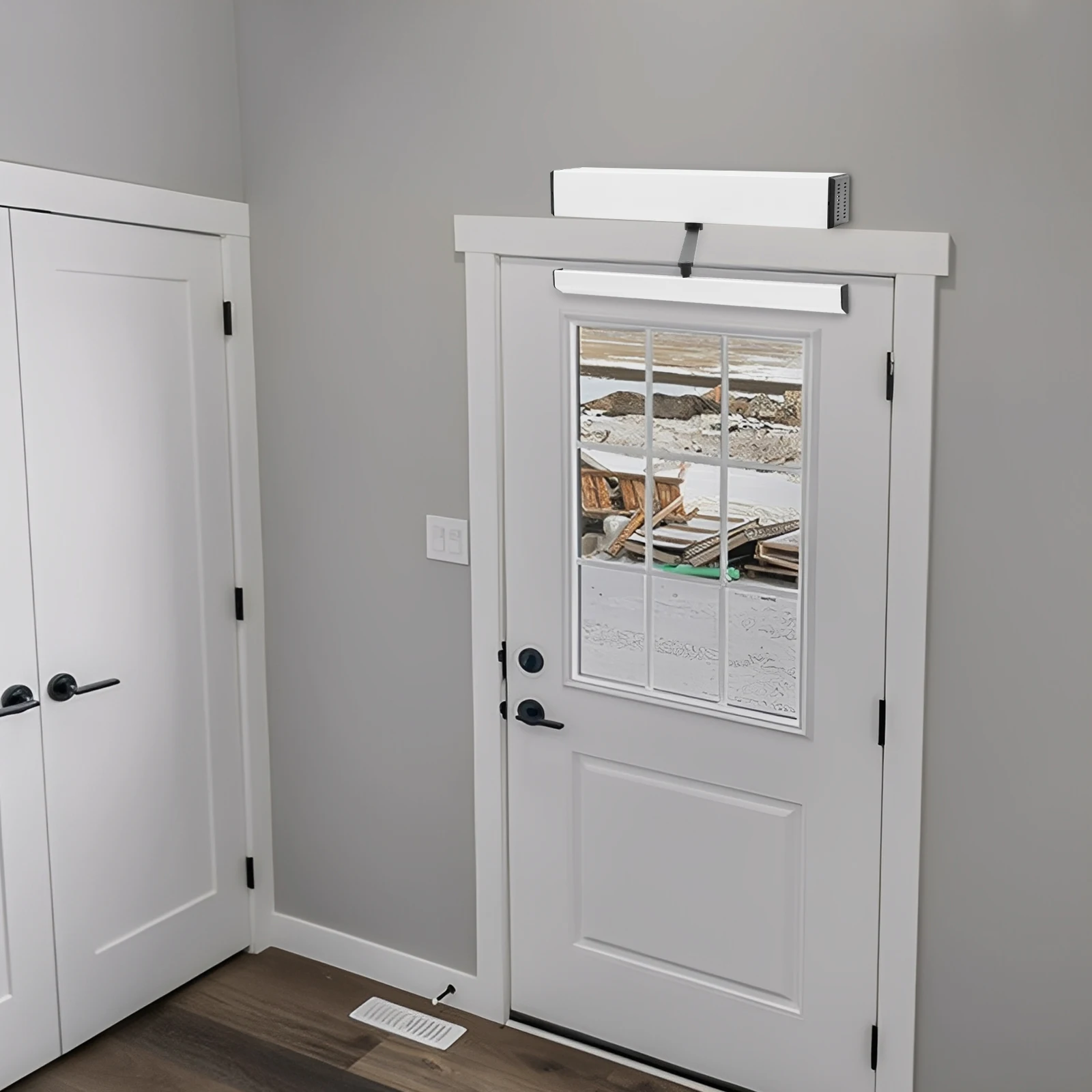 65 واط فتاحة باب متأرجحة أوتوماتيكية سبائك الألومنيوم المواد البلاستيكية 150 كجم الحمولة 99 ° فتح نظام التحكم في الوصول إلى زاوية #4