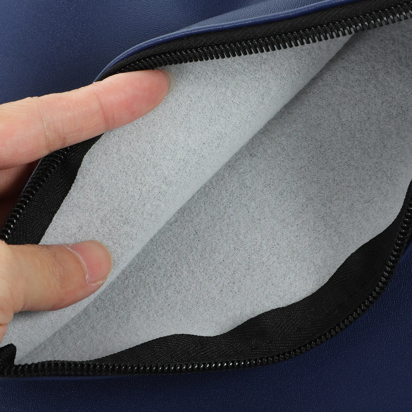

2Pcs Textured PU Money Pouch Aluminum Frame Zippered Cash Bag for Travel Work Daily Use tickets Receipt Holder