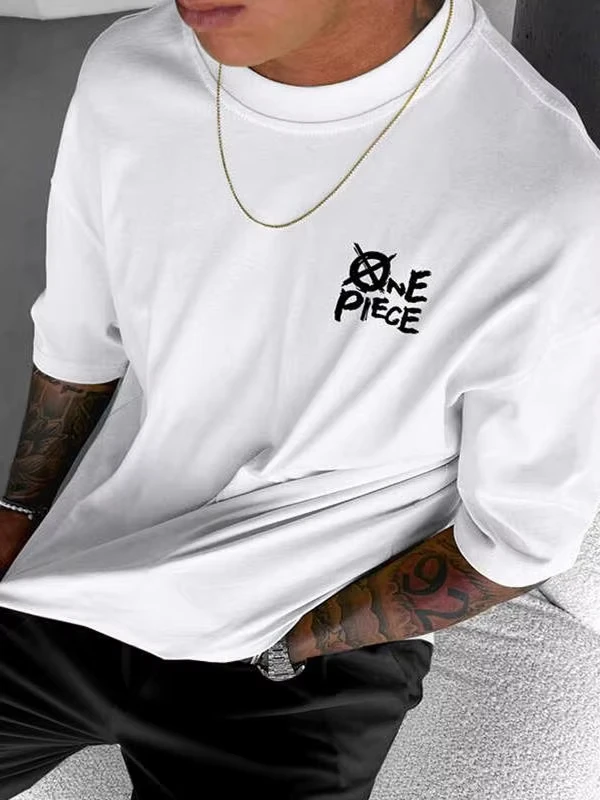 2026 New Year ONE PIECE Men's T-shirt Roronoa Zoro Japanese Anime Summer Loose Cotton Y2K Harajuku