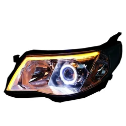 For Subaru Forester 2009-2012 Year Custom Full LED Headlights Laser Front Lamps Assembly Devil Angel Eye Daytime Running