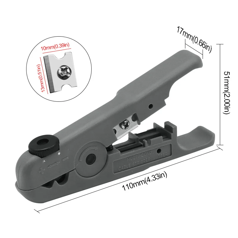 3 In1 Multi-functional Manual Stripping Knife Plier Coaxial Wire Pliers Cable Cutter Striper