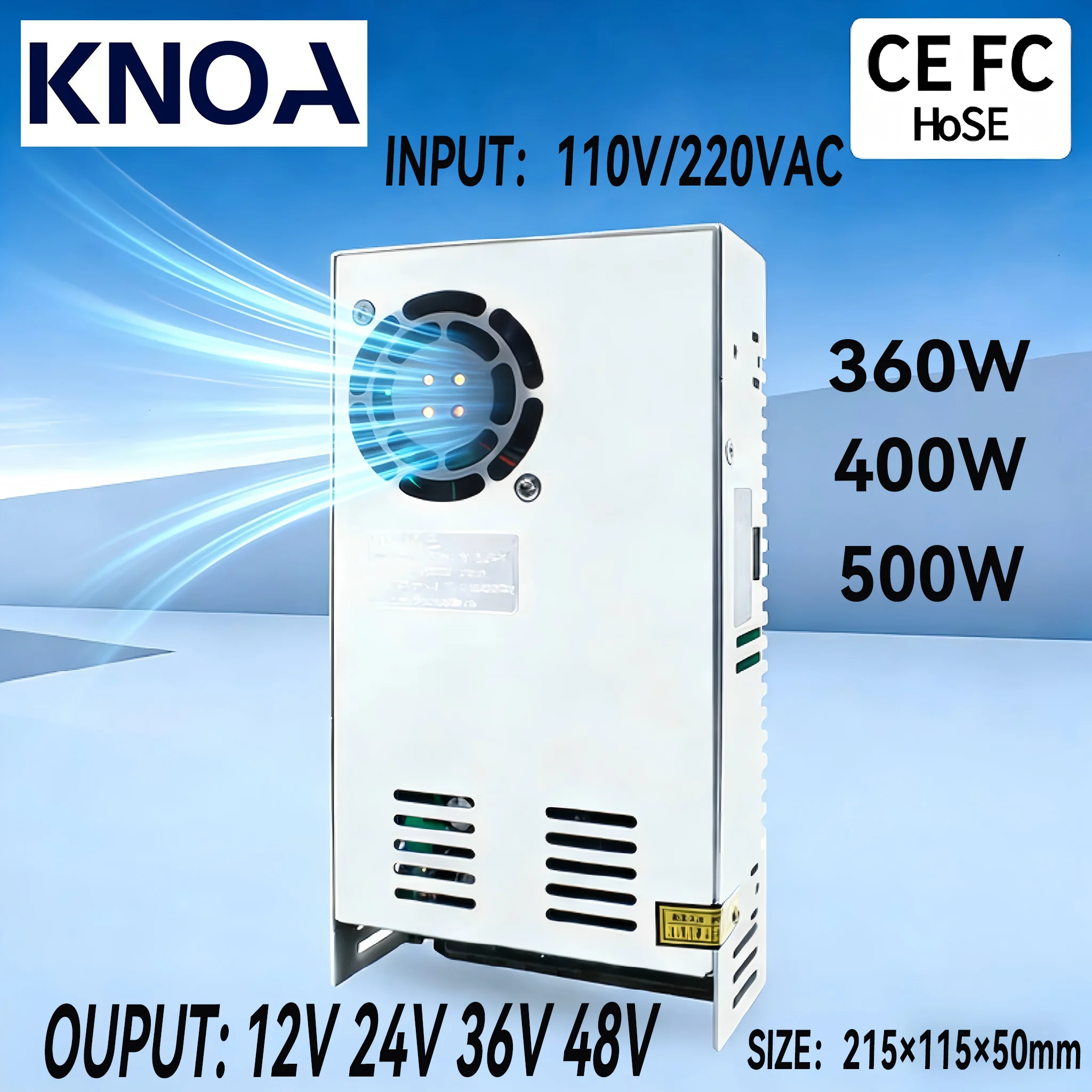 LED Power Supply DC 12V 24V 36V 48V | 360W 400W 500W AC-DC SMPS Transformer Motor Power Source for LED Lighting