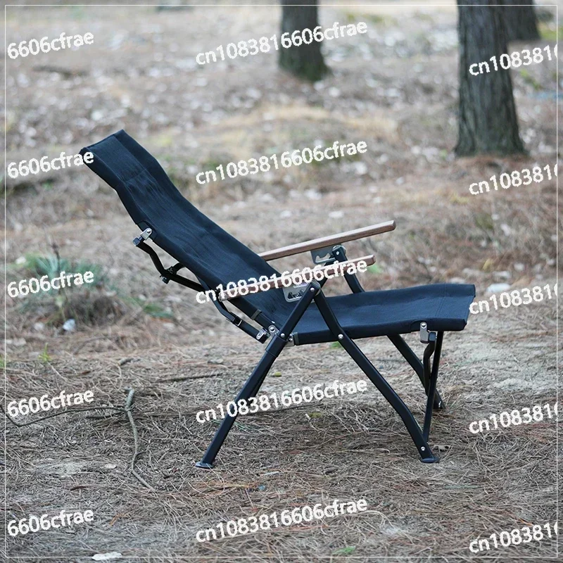 Outdoor Folding Chair Portable Camping Black Star Chair Adjustable Reclining Chair Aluminum Alloy Seal