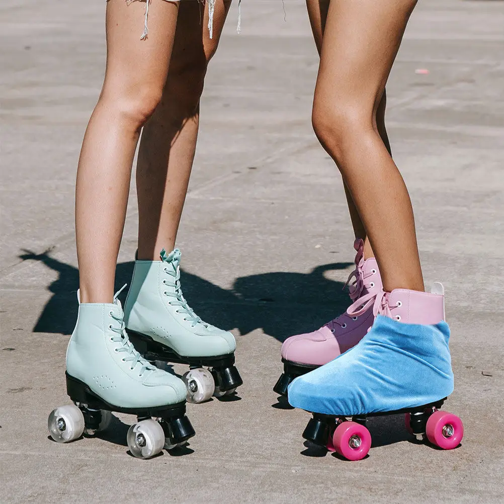 

1 пара чехлов для коньков из полиэстера, износостойкие защитные чехлы для обуви, для роликовых коньков, для использования в помещении и на улице