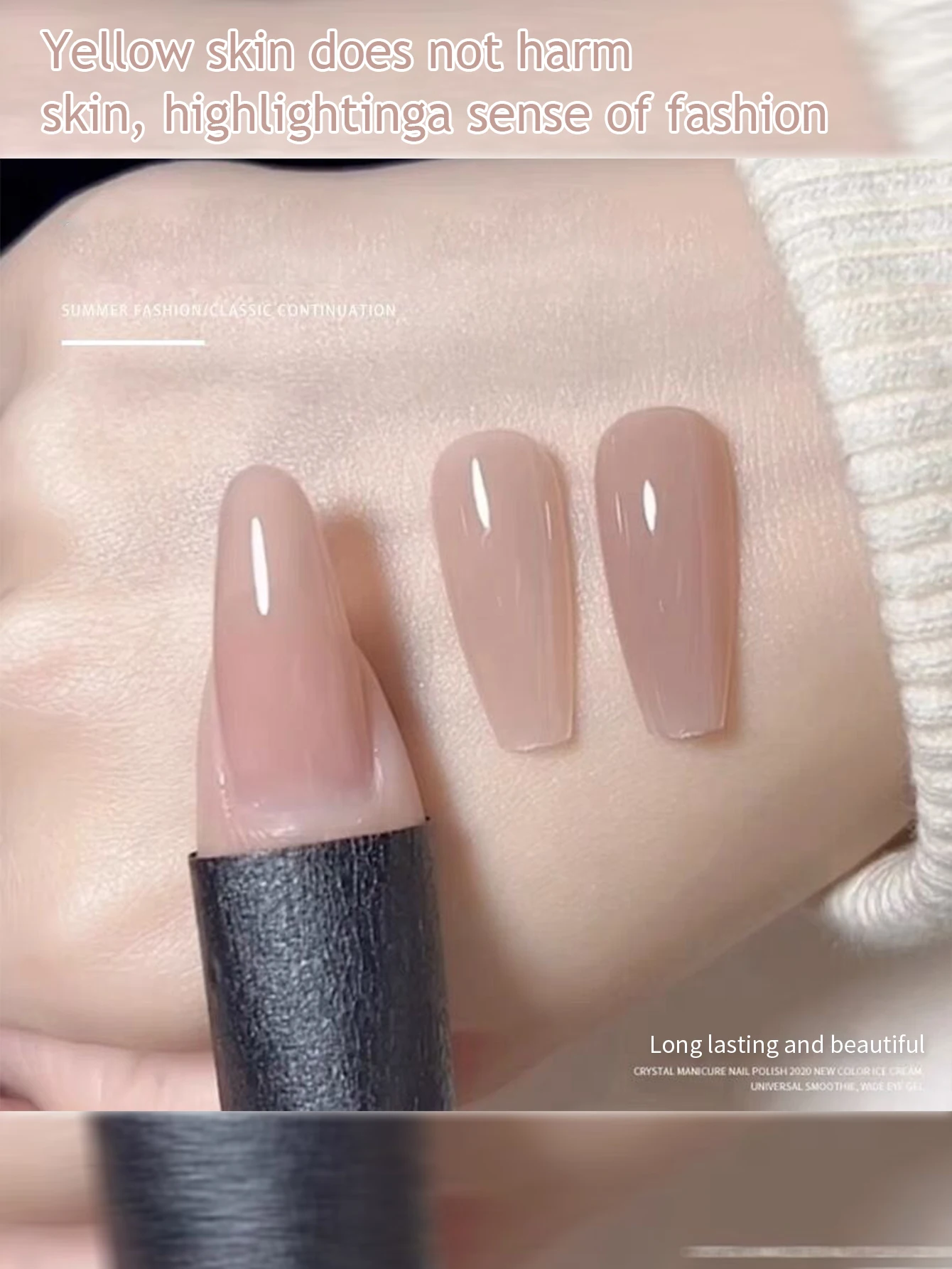 MIANEL 12ML/PCS Autumn Top Selling Ice Transparent Milk Tea Color Gel Nail Polish 2024 Popular Color Plain Face Nude Jade Nail