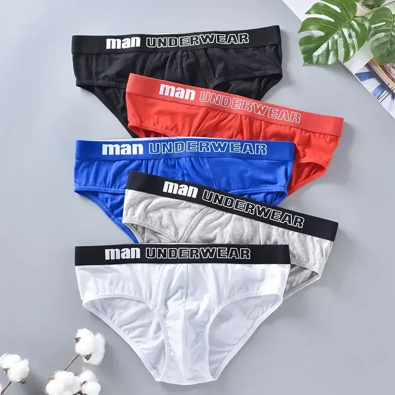 3pcs/Lot Men's Underwear Male Solid Briefs Underpants for Men Brief Cotton Soft Sexy Panties Mens Bikini Panty hombre cueca