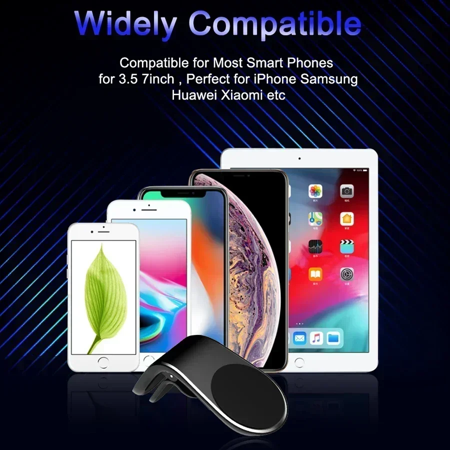Универсальный магнитный автомобильный держатель для телефона в автомобильной подставке для телефона с зажимом Автомобильный магнитный держатель для телефона для iPhone 16 15 14 Pro Samsung