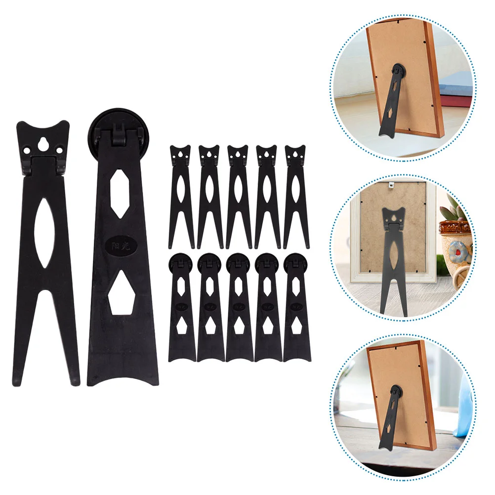 12 Pcs Photo Picture Frame Stand Plate Holder Display Plastic Easel Back Support Bracket