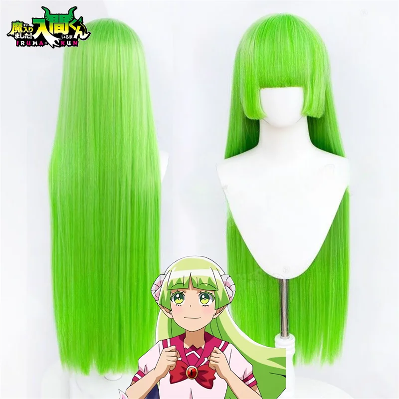 

Anime Welcome To Demon School! Clara Adult Women Cosplay Wig Long Green Hair Heat Resistant Synthetic Wigs Halloween Props