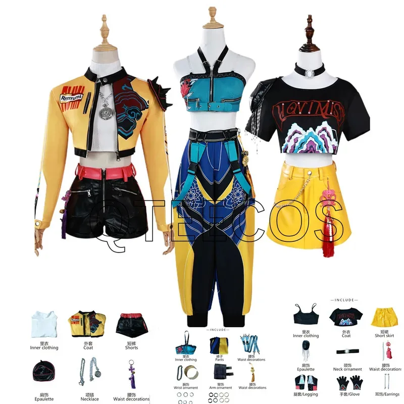 

aa124LQАниме фильм KPOP охотники на демонов Зои Руми Мира косплей костюм Хэллоуин карнавал вечерние ролевые игры униформа реквизит костюмы