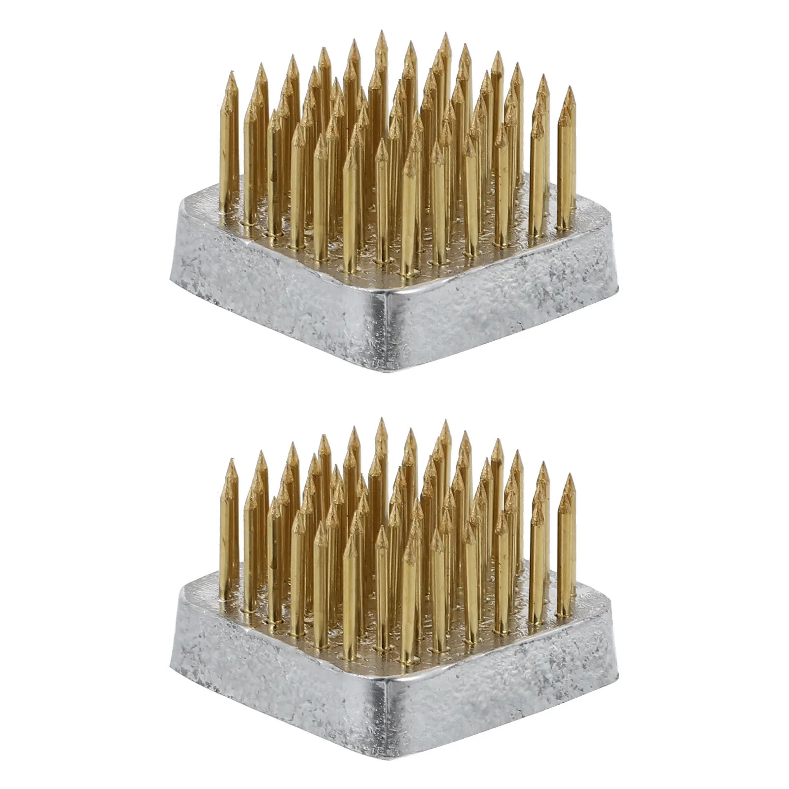 

2Pcs Floral Fixation Holder Wear-Resistant Stainless Steel Flower Arrangement Pin Base for DIY Flower Arrangement Floral Fixing