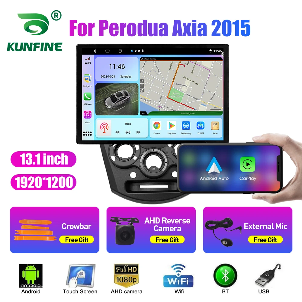 13.1 inch Car Radio For Perodua Axia 2015 Car DVD GPS Navigation Stereo Carplay 2 Din Central Multimedia Android Auto