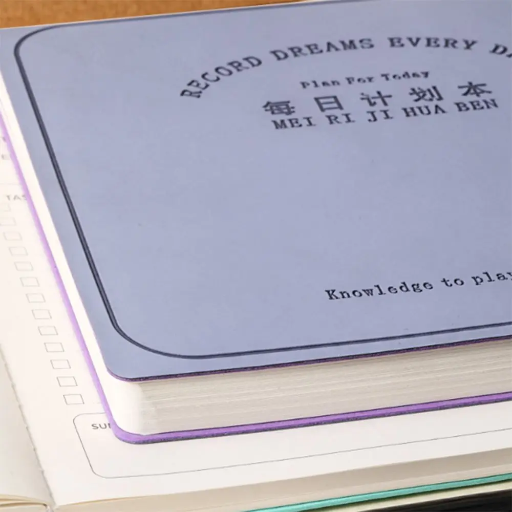 Minimalist Daily Planner Notebook Leather Face High appearance Level Square Notebook Self-disciplined Punch-in Time Management