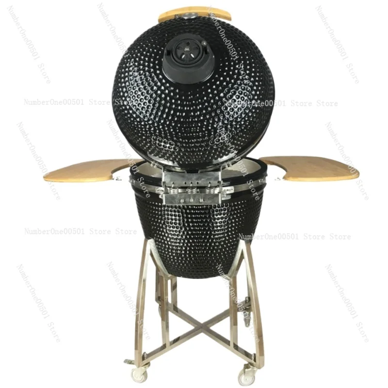18 Inch European Professional BBQ Grill Outdoor Smoker Stainless Steel Ceramic Grill