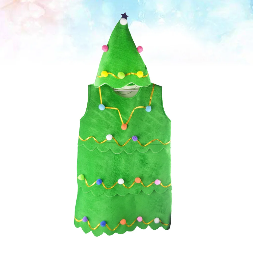 Árvore de natal mostrar traje vestido chapéu confortável material elástico masquerade meninos meninas festa bola cor aleatória