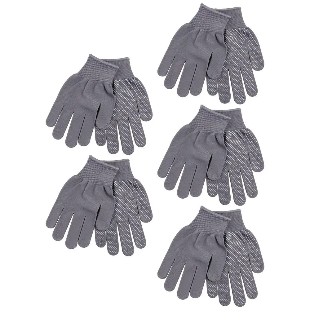

5Pair Universal Safety Work Gloves Nylon Breathable Labor Protection Gloves Anti-Fouling Wear-Resistant Riding Mittens Home